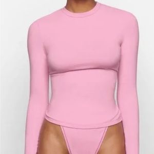 SKIMS bubblegum pink long sleeve